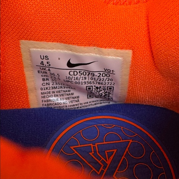 Nike PG4 Gatorade Basketball Shoes Women’s Size 6 Orange Camo Sneakers - Picture 9 of 11